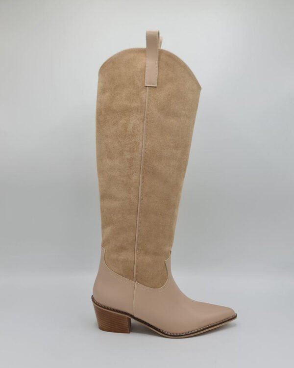 RaFoLL Cowboy Boots Ecru